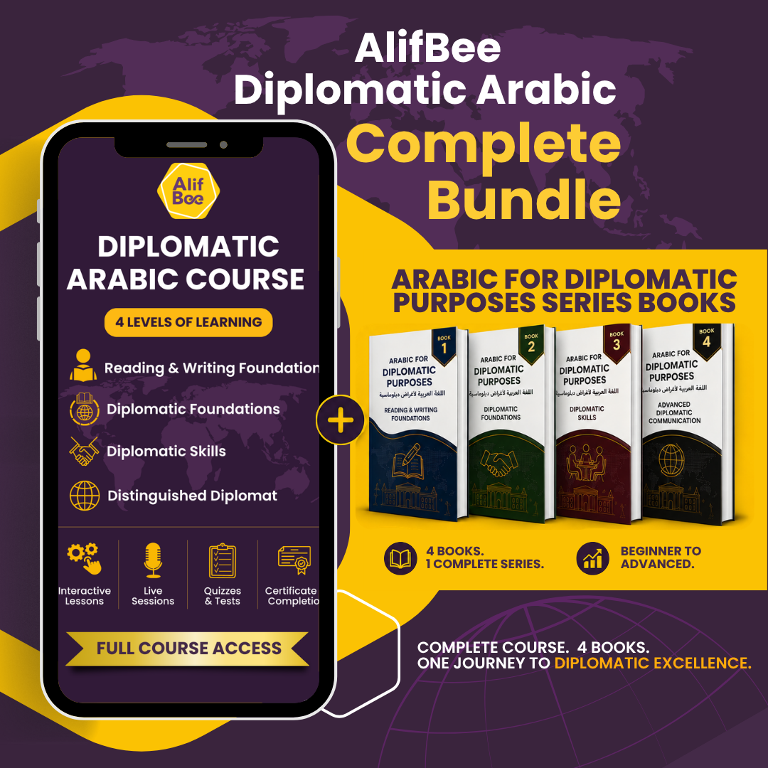 AlifBee Diplomatic Arabic Complete Learning Bundle | App Course + 4-Book Series