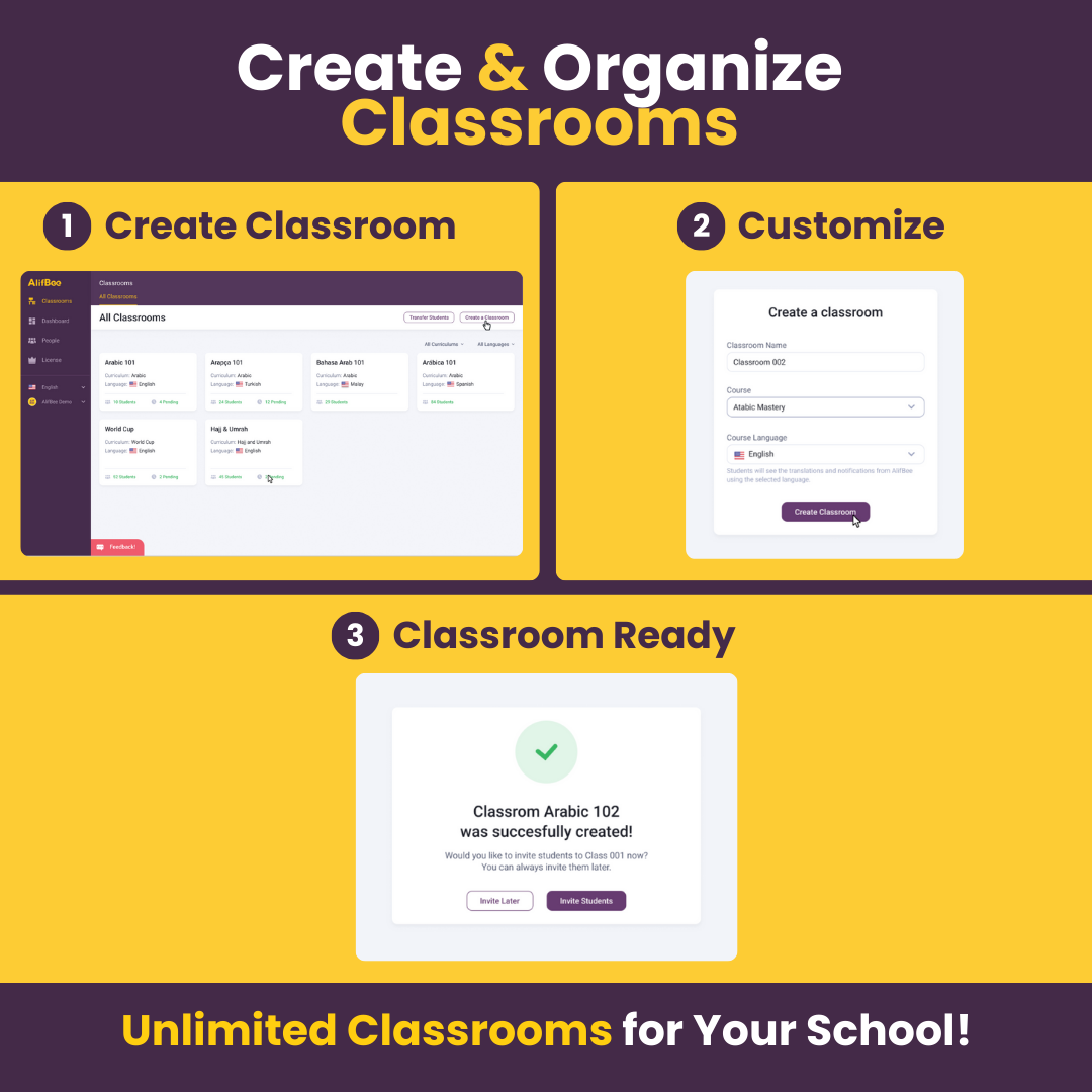 Create & Organize Unlimited Schools
